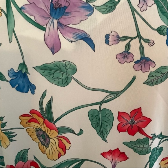 Evelyn Pearson Floral with Blue Accents Vintage Robe/Caftan M - Picture 9 of 11